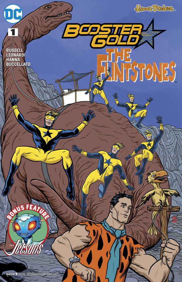 Booster Gold - The Flintstones Special - Mike Allred Cover